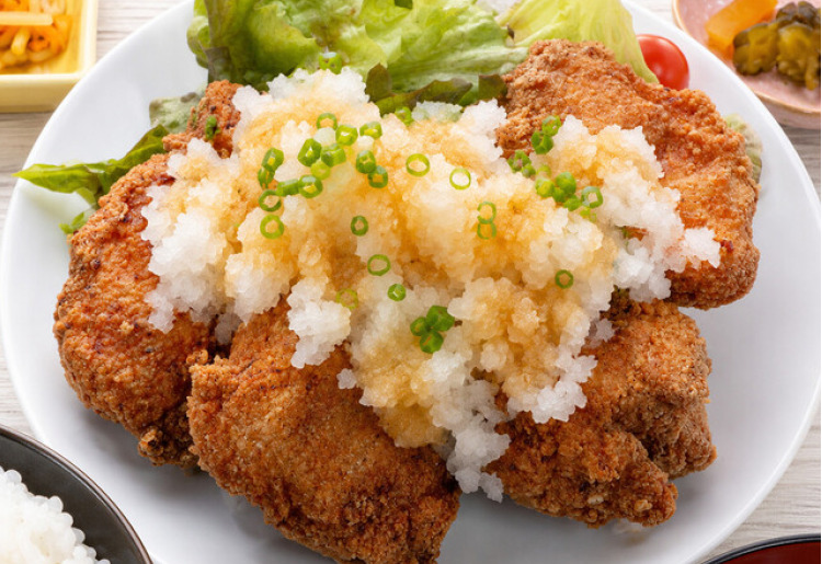  さっぱり鬼おろしの唐揚げ2種の愛盛り定食